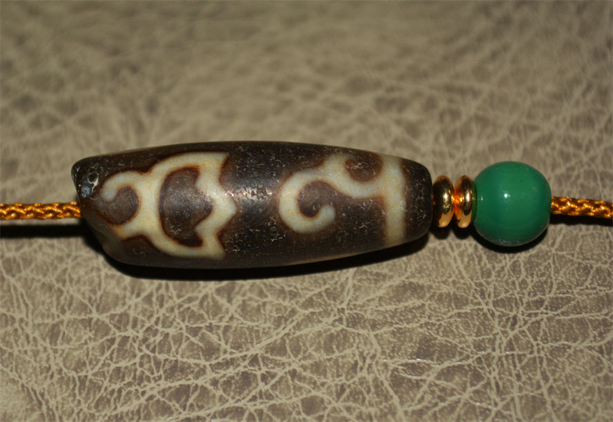 Real Tibetan Ancient Lotus Dzi Bead Amulet Pendant Agate Himalaya Genuine Broken Gzi Old Antique Nepal Carnelian Talisman Bracelet