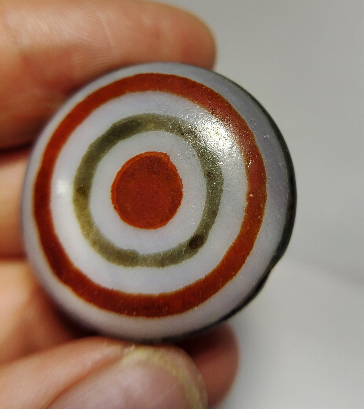 Real Tibetan Ancient Lukmik Eye Dzi Bead Pendant Amulet Himalaya Agate Goat Old Luk Mik Horse Pendant