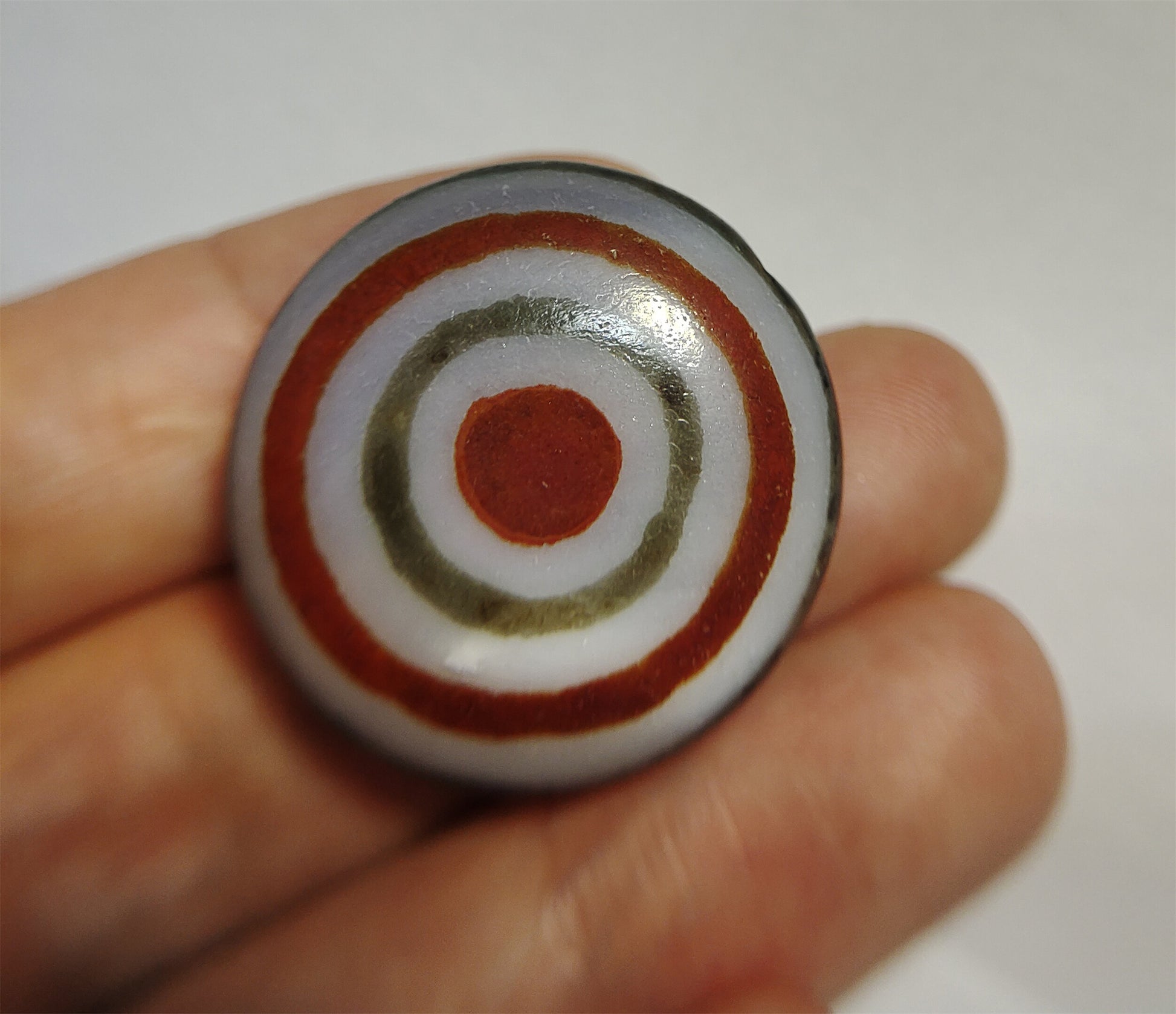 Real Tibetan Ancient Lukmik Eye Dzi Bead Pendant Amulet Himalaya Agate Goat Old Luk Mik Horse Pendant