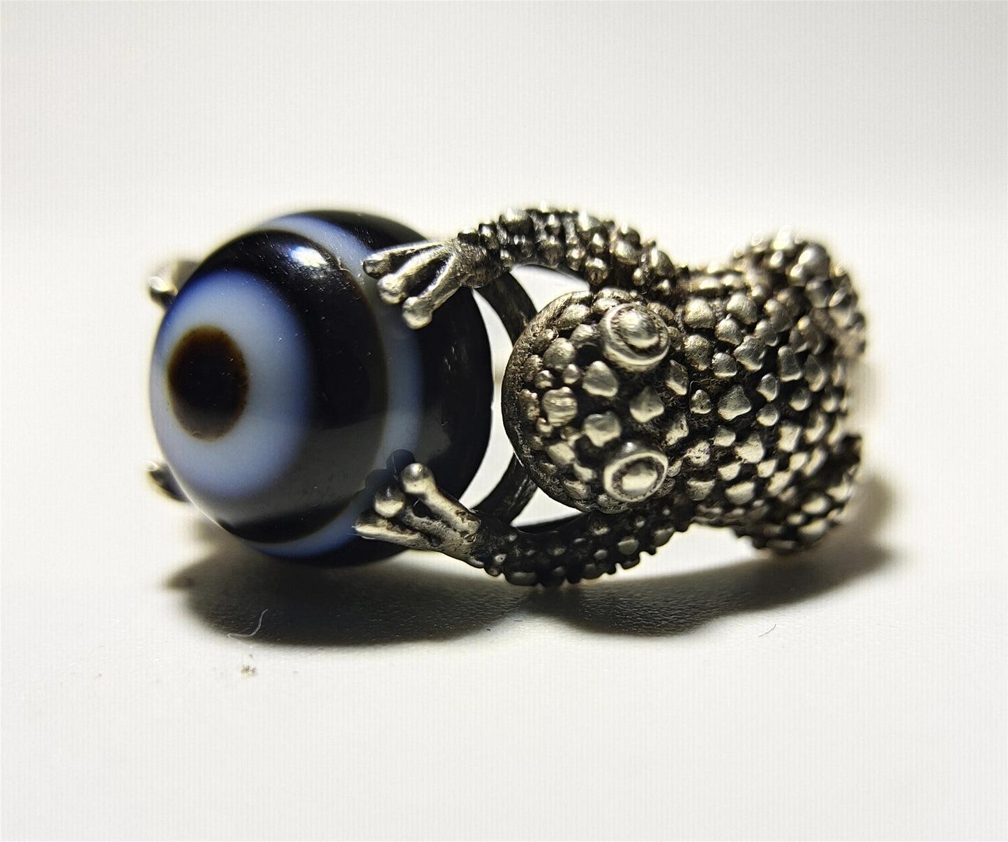 Real Tibetan Ancient Lukmik Eye Dzi Bead Ring Amulet Himalaya Luk Mik One Eye Gzi Pendant Genuine Old Antique Agate Talisman Bracelet