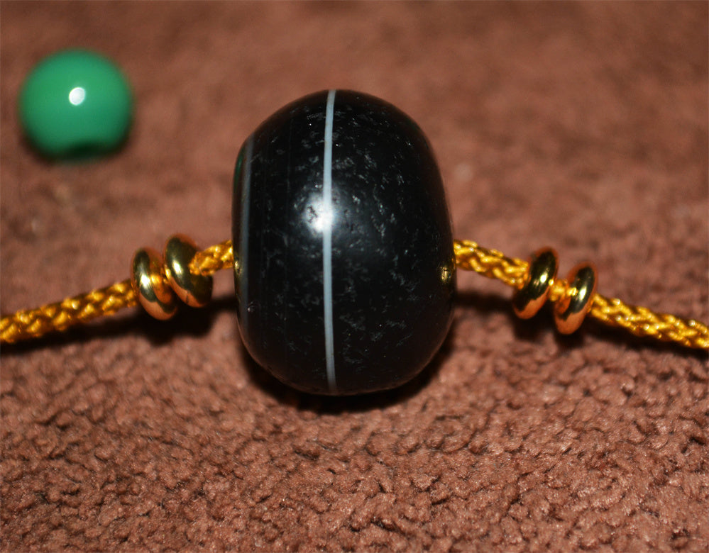 Real Tibetan Ancient Medicine Dzi Bead Amulet Pendant Himalaya Banded Agate Genuine Old Antique Nepal Pure Gzi Talisman Bracelet