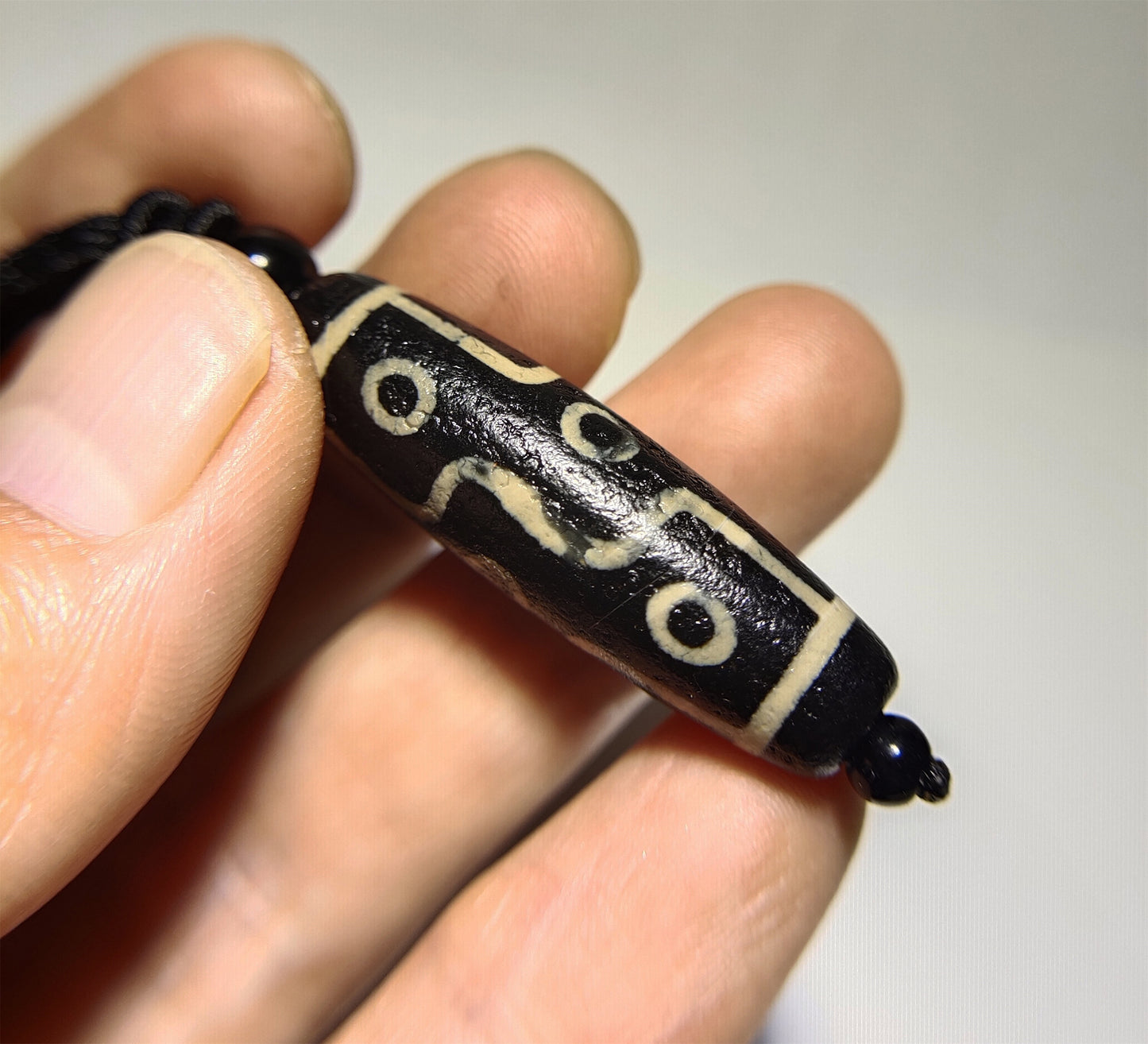 Real Tibetan Ancient Nine Eyed Dzi Bead Amulet Himalaya Pure 9 Eyes Gzi Pendant Genuine Old Antique Agate Talisman Bracelet