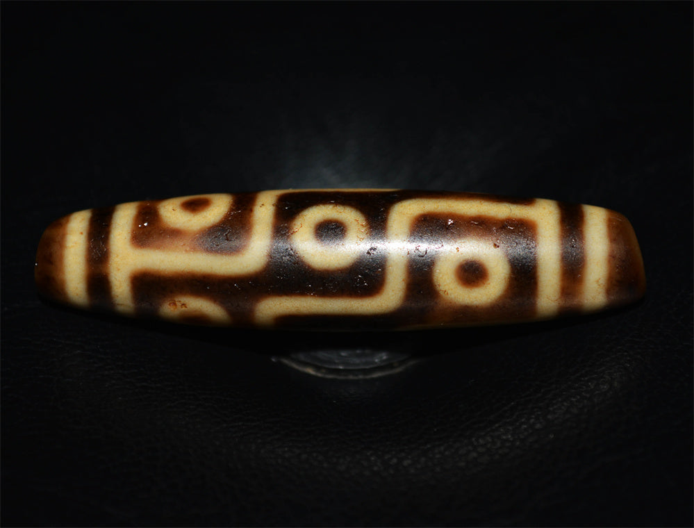 Genuine Tibetan Ancient Nine Eyed Dzi Bead Pendant Amulet Himalaya Pure 9 Eyes Gzi Real Old Antique Agate Talisman Bracelet