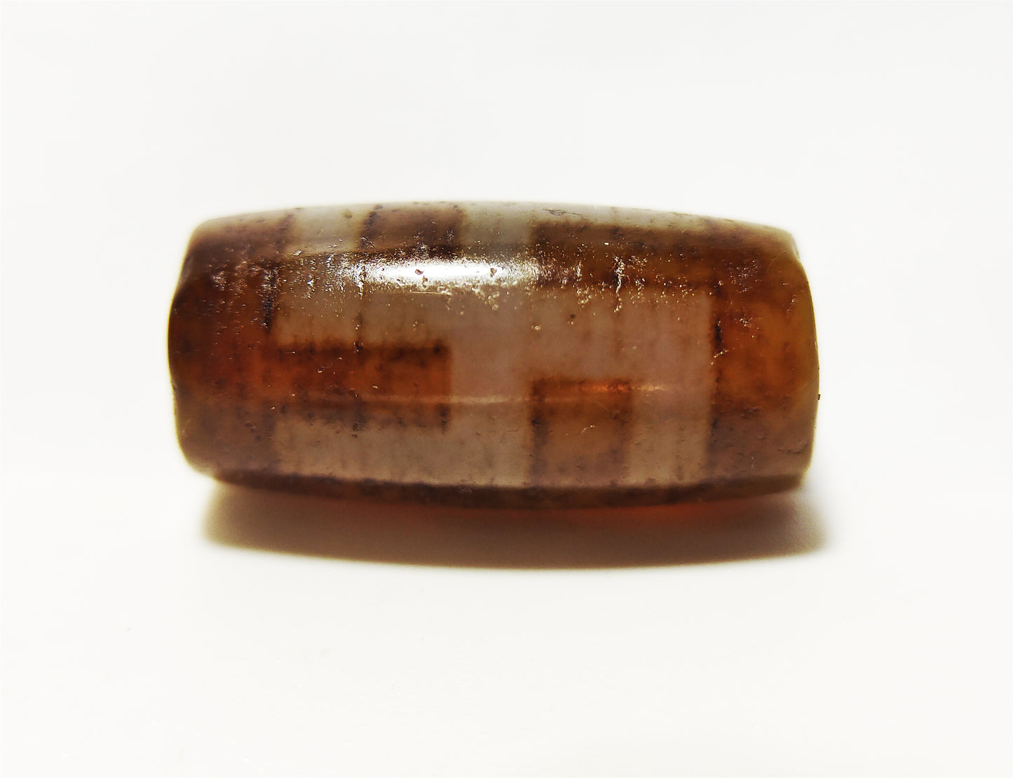 Real Himalaya Ancient One Eye Swastika Dzi Bead Pendant Amulet Tibetan Pure Gzi Genuine Old Antique Agate Talisman