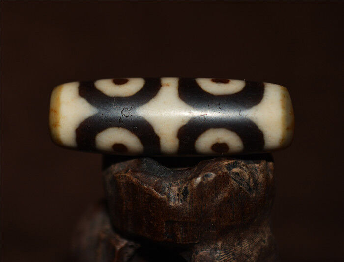 Real Tibetan Ancient Six Eyes Dzi Bead Amulet Himalayan Pure 6 Eyed Gzi Pendant Genuine Old Antique Agate Talisman Bracelet