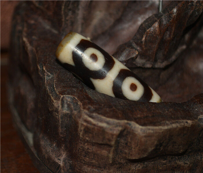 Real Tibetan Ancient Six Eyes Dzi Bead Amulet Himalayan Pure 6 Eyed Gzi Pendant Genuine Old Antique Agate Talisman Bracelet