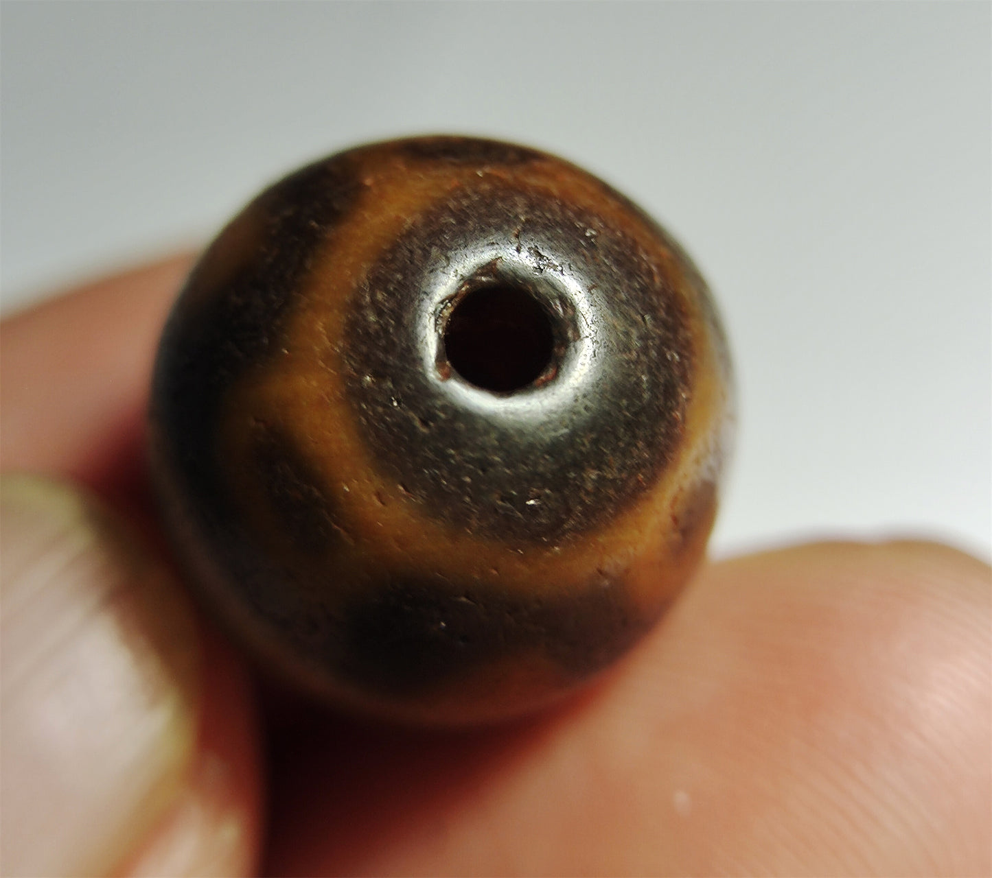 Real Tibetan Ancient Six Eyes Lotus Dzi Bead Pendant Amulet Himalayas Agate Genuine Gzi Old Antique Talisman