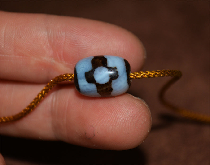 Real Tibetan Ancient Three Eyed Dzi Bead Amulet Pendant Agate Himalaya Genuine 3 Eyes Gzi Old Antique Nepal Carnelian Talisman Bracelet