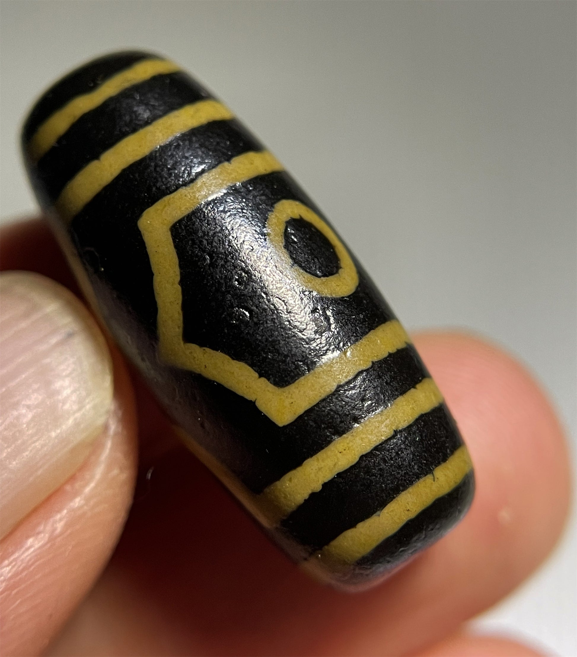 Real Tibetan Ancient Three Eyes Dzi Bead Amulet Pendant Himalayan Agate Genuine Pure 3 Eyed Gzi Old Antique Talisman Bracelet Authentic