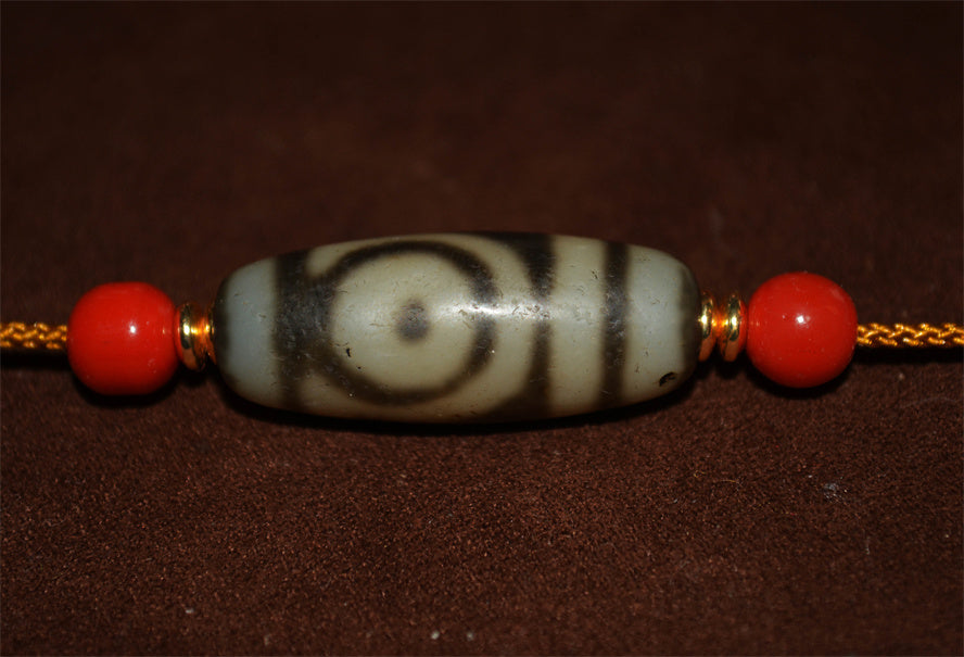 Ancient Real Tibetan Two Eyes Dzi Bead Amulet Pendant Genuine Old Antique Himalaya Agate Nepal 2 Eyed Pure Gzi Talisman Bracelet