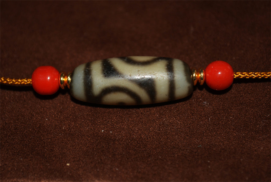 Ancient Real Tibetan Two Eyes Dzi Bead Amulet Pendant Genuine Old Antique Himalaya Agate Nepal 2 Eyed Pure Gzi Talisman Bracelet