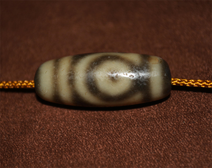 Real Tibetan Ancient Two Eyes Dzi Bead Amulet Pendant Genuine Old Antique Himalaya Agate Nepal 2 Eyed Pure Gzi Talisman Bracelet