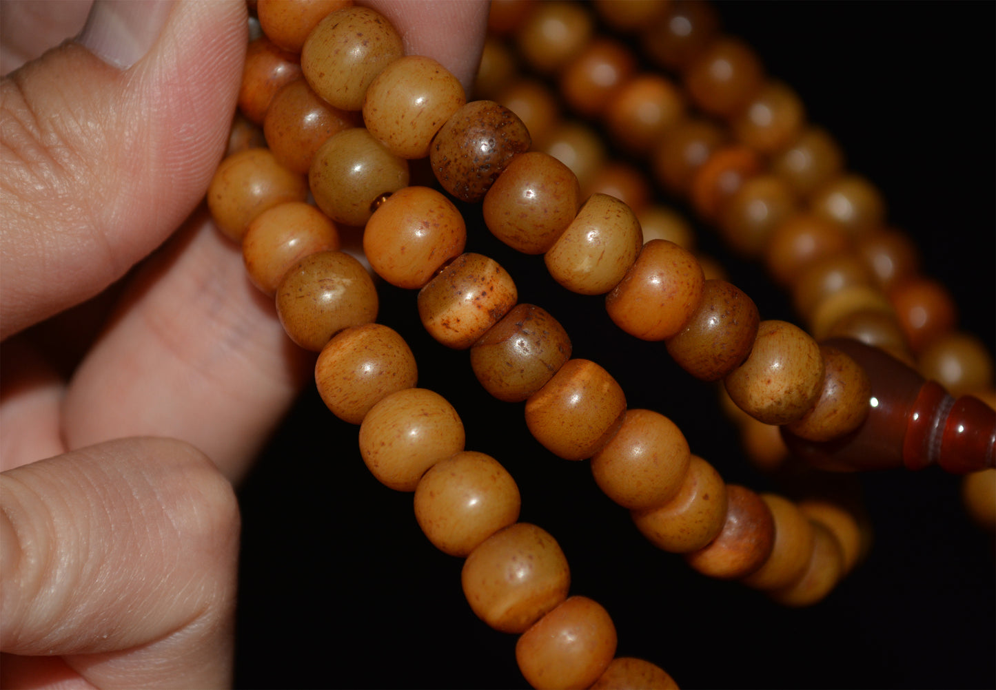 Real Tibetan Antique Yak Bone Bracelet Old Kapala Mala Prayer Beads Tibet Genuine Talisman Rosary