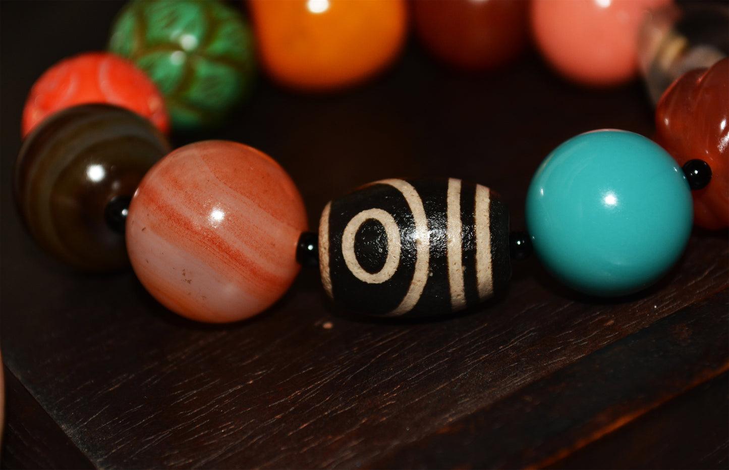 Real Tibetan Old Antique Red Coral Bracelet Turquoise Amber Mala Prayer Beads Crystal Pema Raka Nanhong Agate Two Eyes Dzi Bead