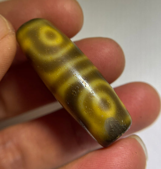 Real Tibetan Old Ancient Four Eyes Dzi Bead Pendant Talisman Himalayan Amulet Agate Stone Pure 4 Eyed Gzi Bracelet