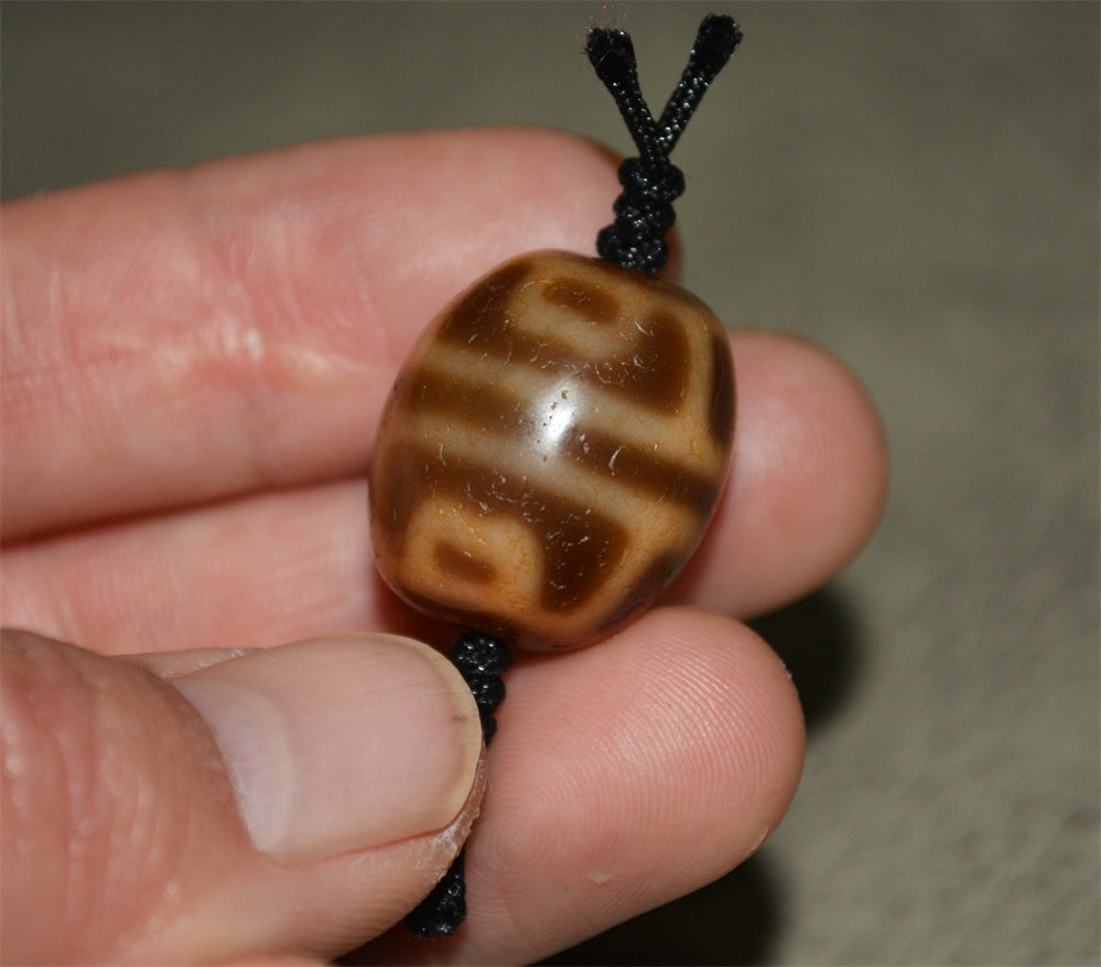 Real Tibetan Old Ancient Lotus Dzi Bead Amulet Pendant Himalaya Agate Genuine Antique Pure Gzi Talisman Bracelet