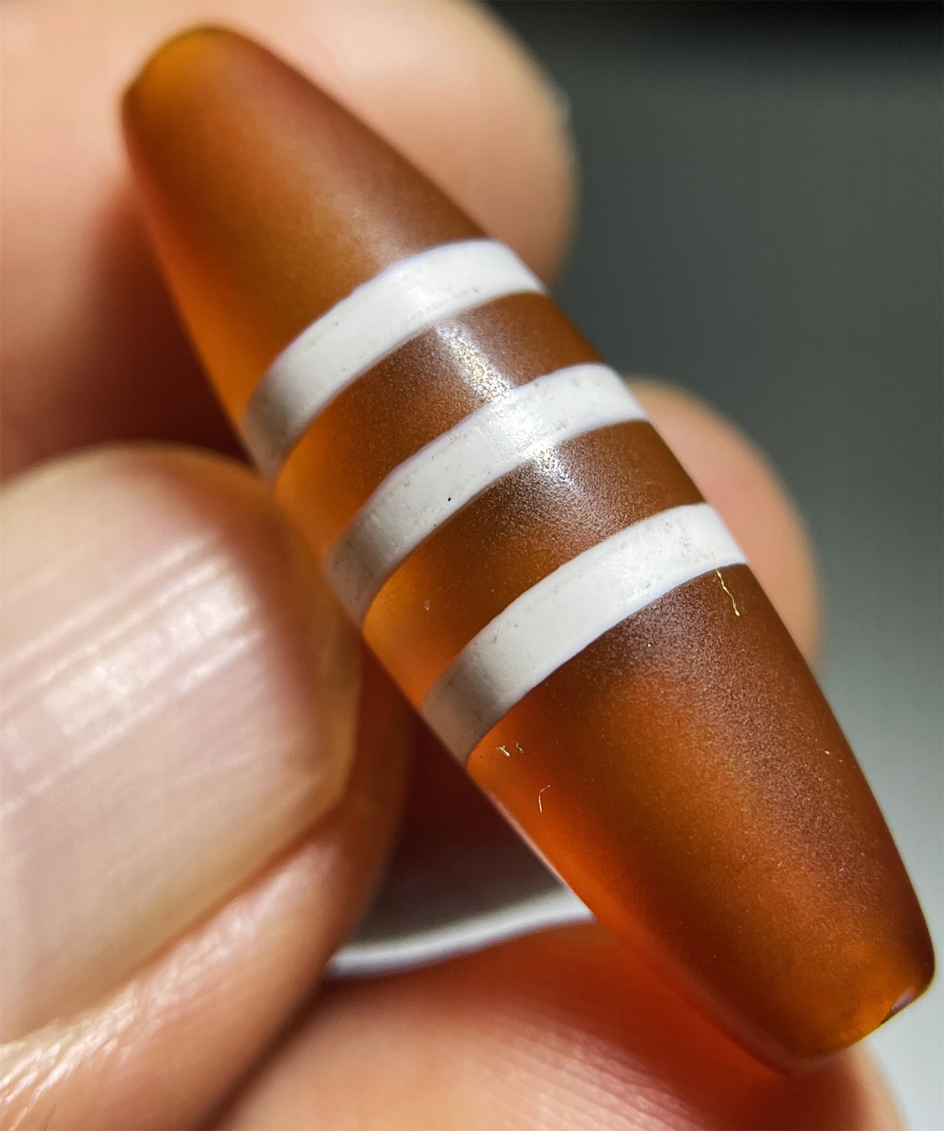 Real Tibetan Old Ancient Three Stripes Dzi Bead Amulet Himalayan Agate Pure Striped Chung Gzi Pendant Bracelet