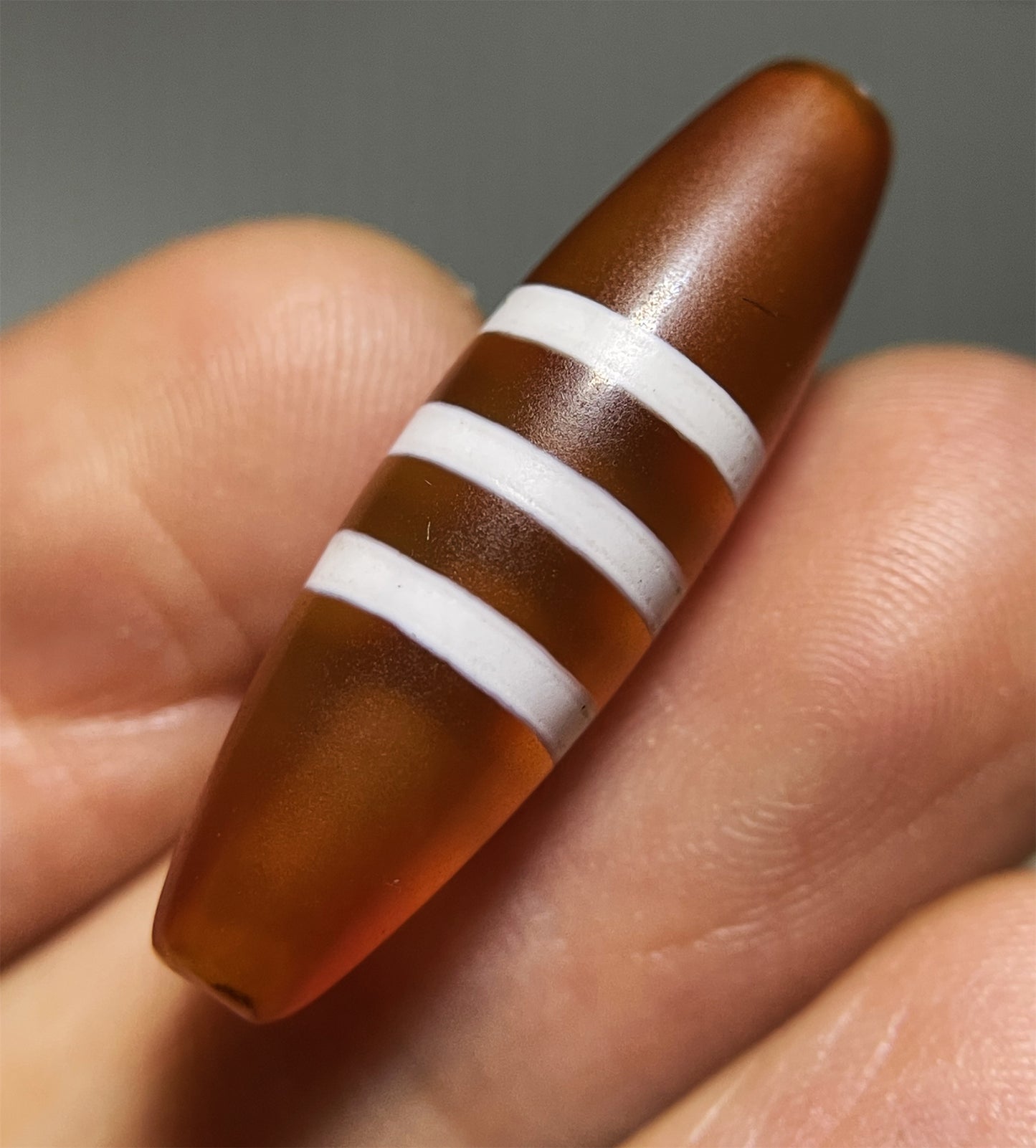 Real Tibetan Old Ancient Three Stripes Dzi Bead Amulet Himalayan Agate Pure Striped Chung Gzi Pendant Bracelet