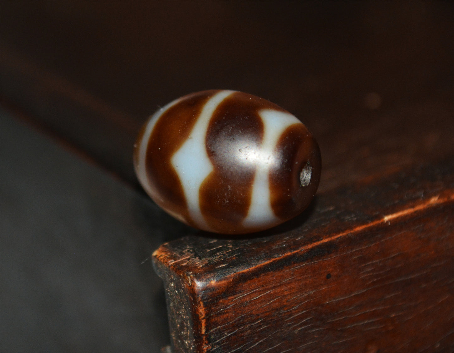 Real Tibetan Old Ancient Tiger Tooth Dzi Bead Amulet Pendant Water Wave Himalayas Pure Zigzag Gzi Talisman Bracelet