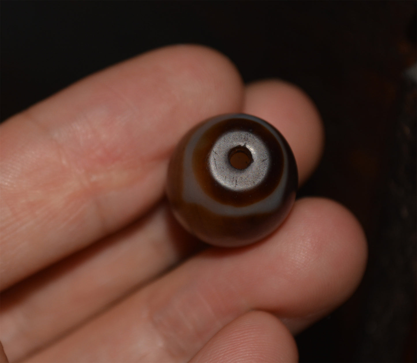 Real Tibetan Old Ancient Tiger Tooth Dzi Bead Amulet Pendant Water Wave Himalayas Pure Zigzag Gzi Talisman Bracelet