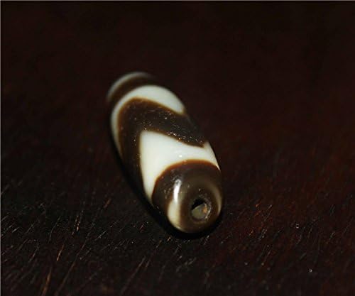 Real Tibetan Old Ancient Tiger Tooth Dzi Bead Water Wave Amulet Himalayan Agate Pure Gzi Pendant