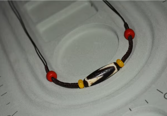 Real Tibetan Old Ancient Tiger Tooth Dzi Bead Water Wave Amulet Himalayan Pendant Agate Pure Genuine Gzi Talisman