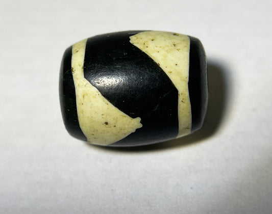 Real Tibetan Old Ancient Tiger Tooth Motif Dzi Bead Amulet Pendant Himalayan Water Wave Pure Zigzag Gzi Talisman Bracelet