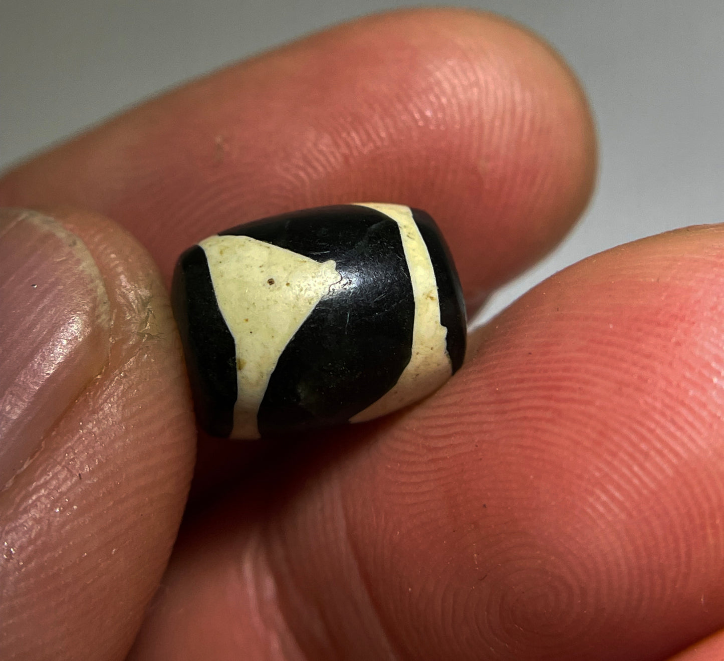 Real Tibetan Old Ancient Tiger Tooth Motif Dzi Bead Amulet Pendant Himalayan Water Wave Pure Zigzag Gzi Talisman Bracelet