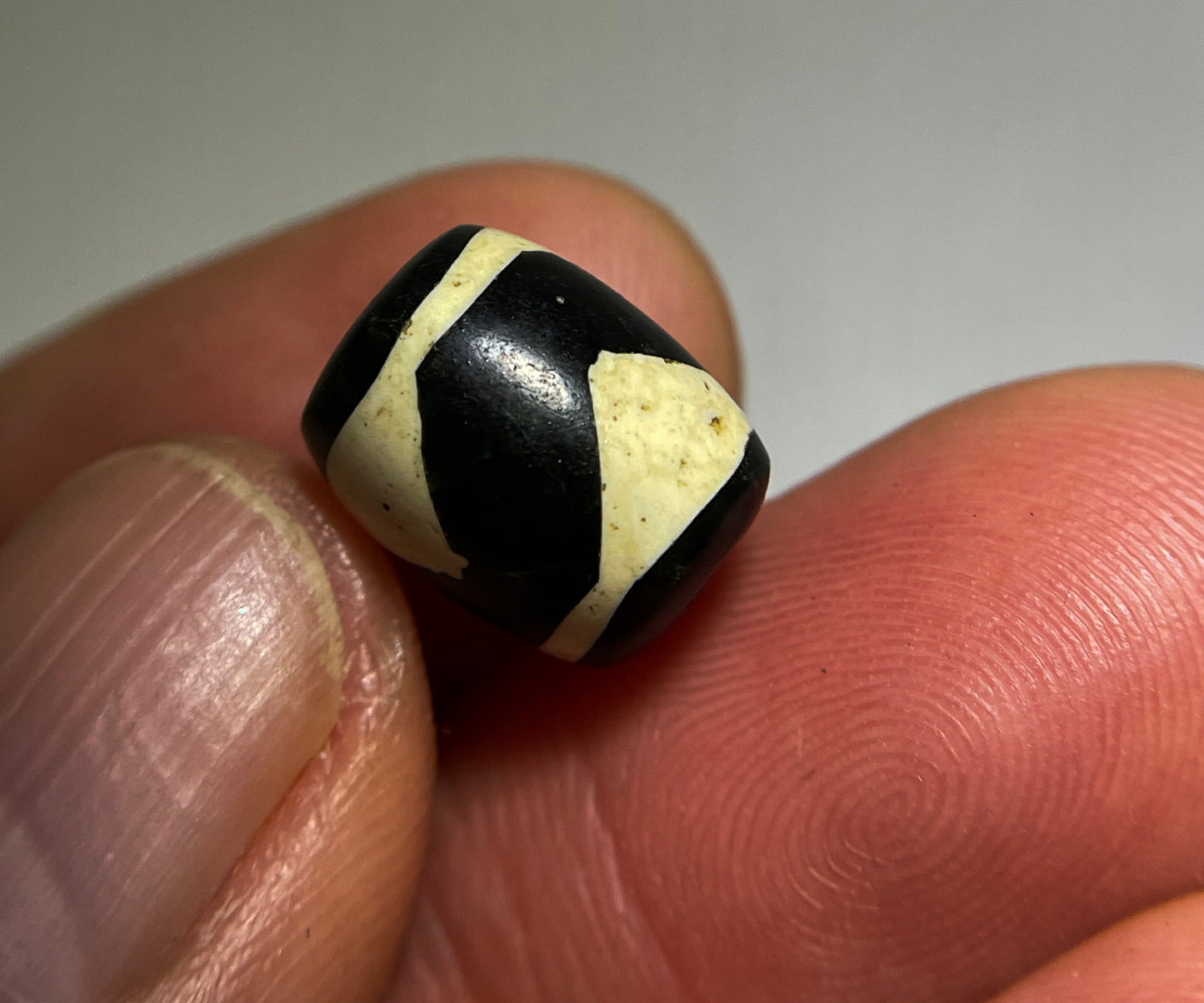 Real Tibetan Old Ancient Tiger Tooth Motif Dzi Bead Amulet Pendant Himalayan Water Wave Pure Zigzag Gzi Talisman Bracelet