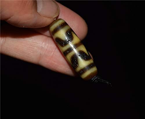 Real Tibetan Old Ancient Water Wave Dzi Bead Amulet Himalayan Zigzag Tiger Tooth Agate Pure Gzi Bracelet Pendant