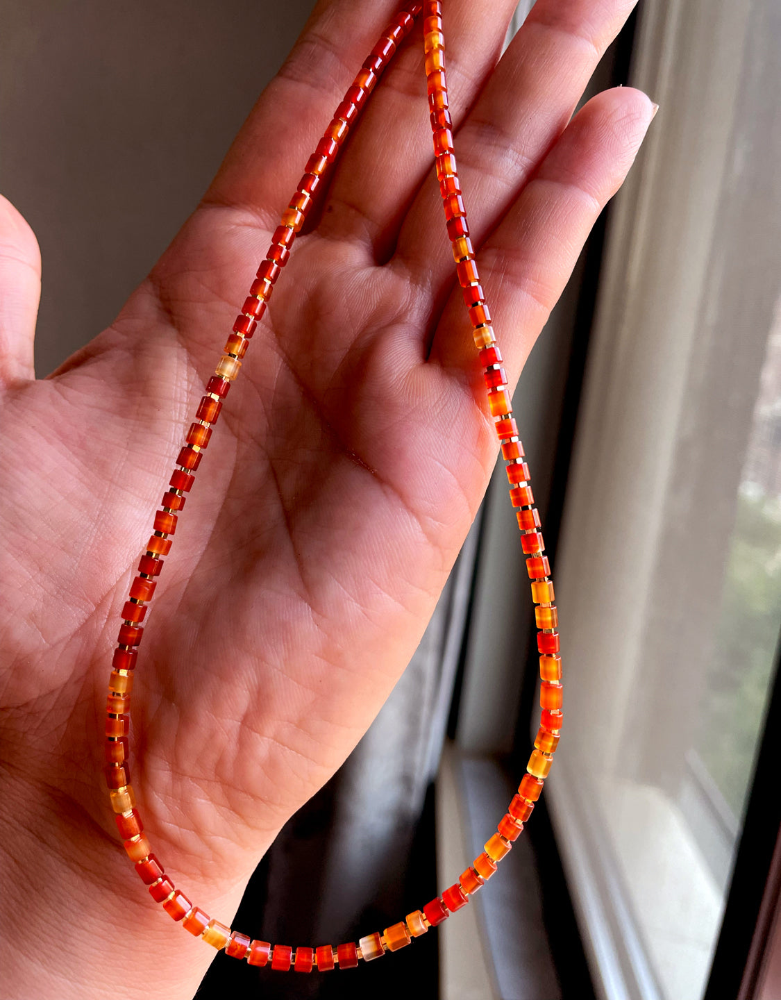 Genuine Tibetan Old Antiqe Natural Red Agate Necklace Real Carnelian Bracelet Himalaya Mala Prayer Beads Sardonyx Mini Small Size