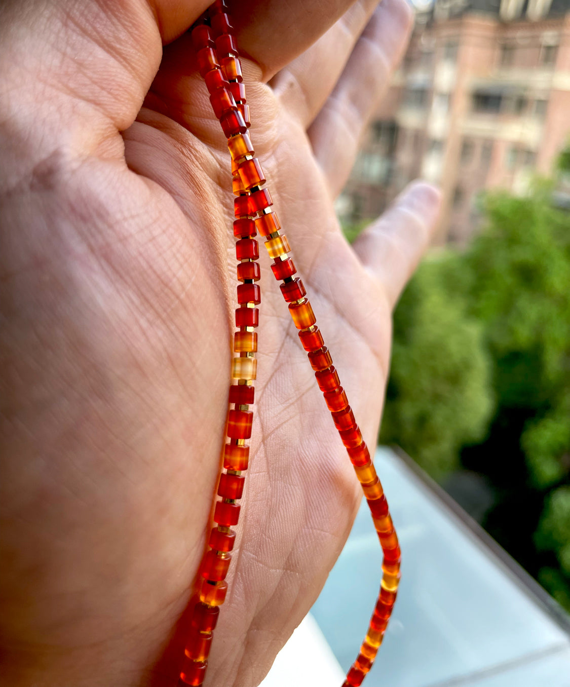 Genuine Tibetan Old Antiqe Natural Red Agate Necklace Real Carnelian Bracelet Himalaya Mala Prayer Beads Sardonyx Mini Small Size