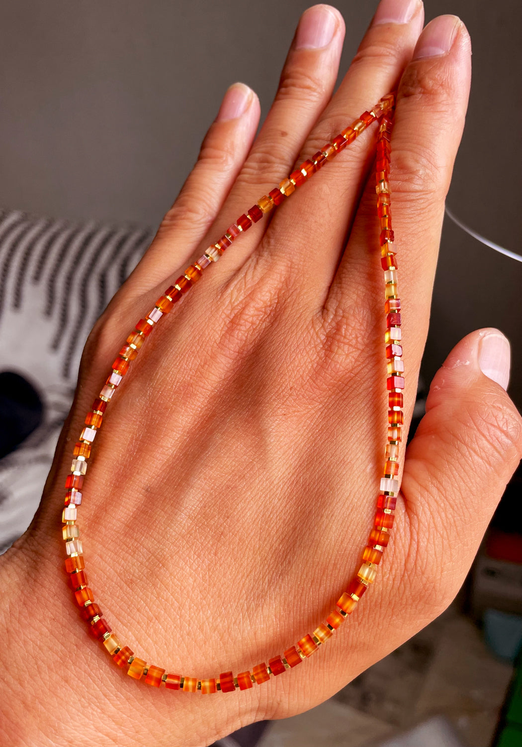 Tibetan Old Antiqe Square Red Agate Necklace Sardonyx Bracelet Beads Himalaya Mala Prayer