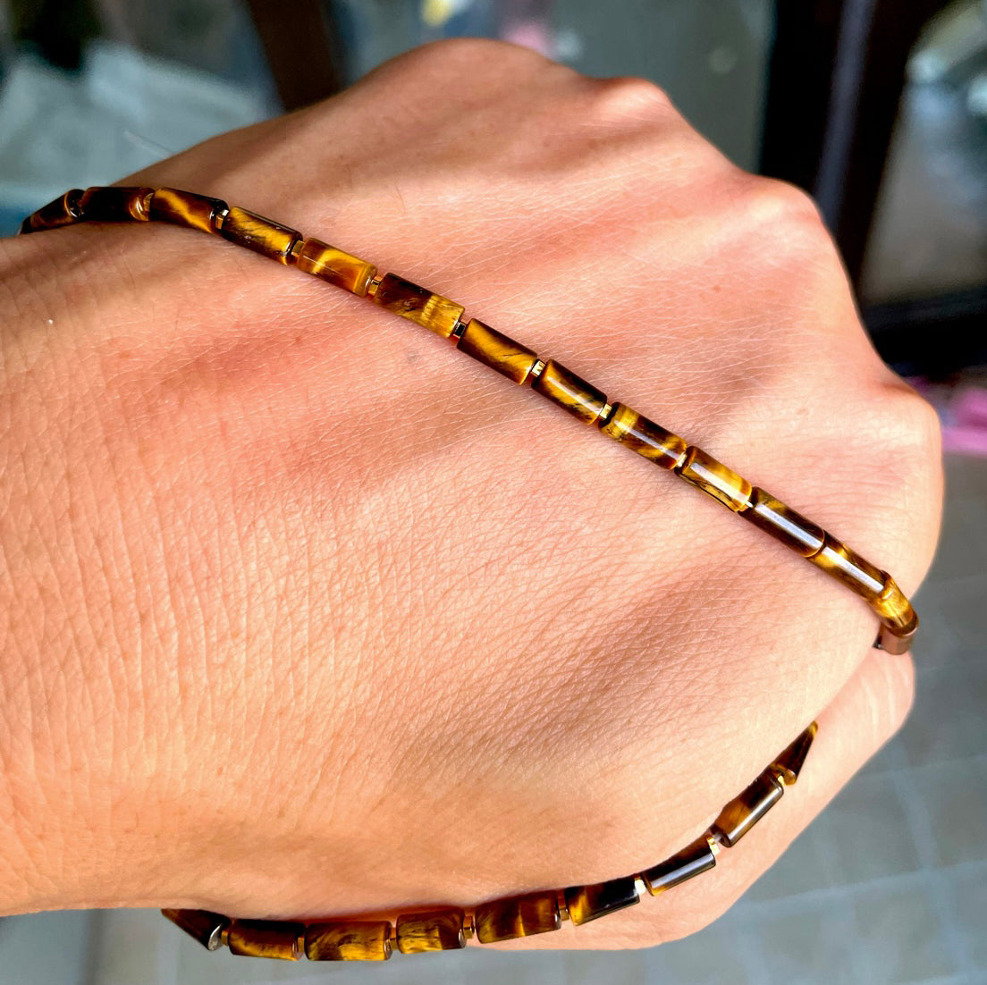 Real Tibetan Old Antiqe Tigerite Stone Bracelet Mini Small Size Tiger Eye Necklace Genuine Himalaya Mala Prayer Beads Natural
