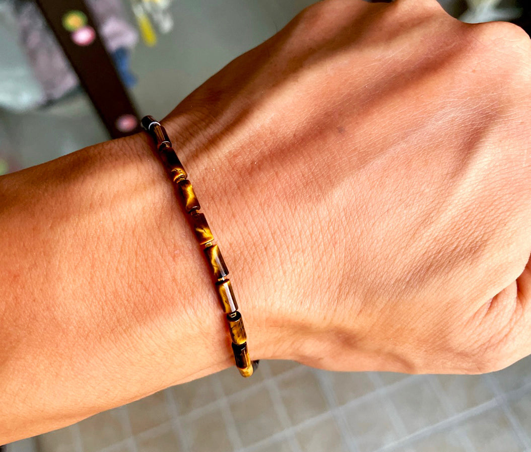 Real Tibetan Old Antiqe Tiger Eye Stone Necklace Bracelet Mini Small Size Genuine Himalaya Tigerite Mala Prayer Beads Natural