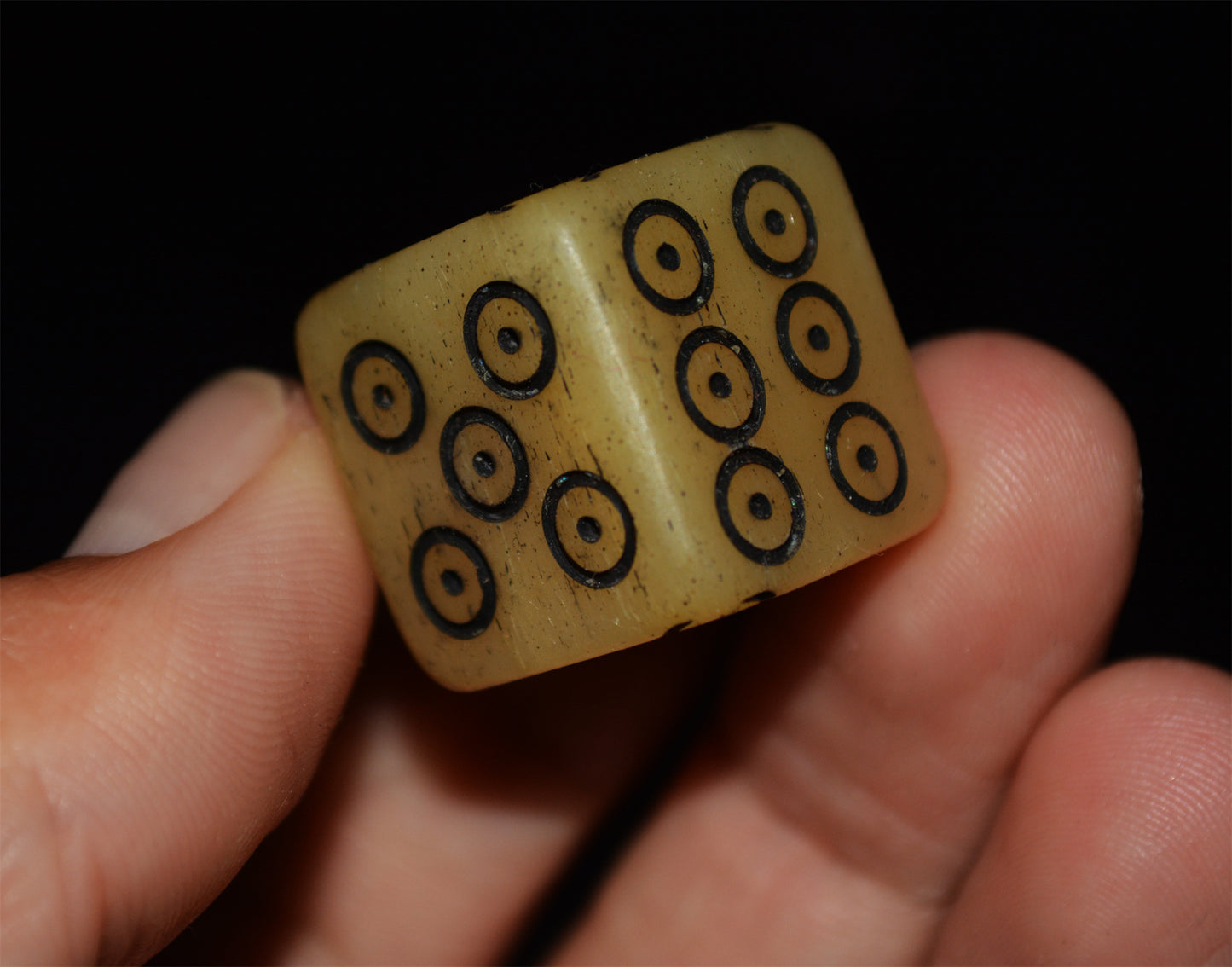 Real Tibetan Old Antique Kapala Bone Dice Pendant Amulet Palden Lhamo Himalayas Genuine Prayer Beads Talisman