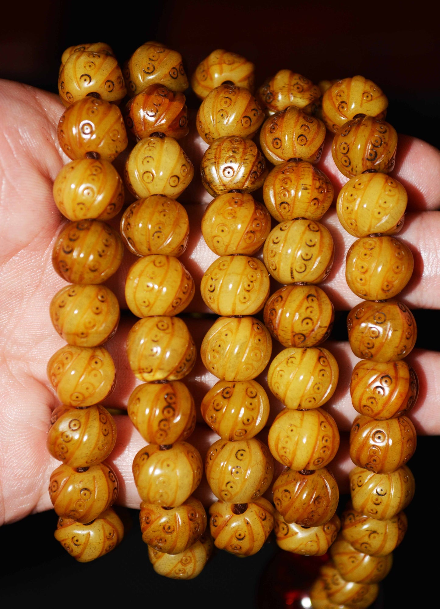 Real Tibetan Old Antique Kapala Bone Mala Prayer Beads 108 Bracelet Rosary Himalayas Buddhism Worry Necklace Amulet