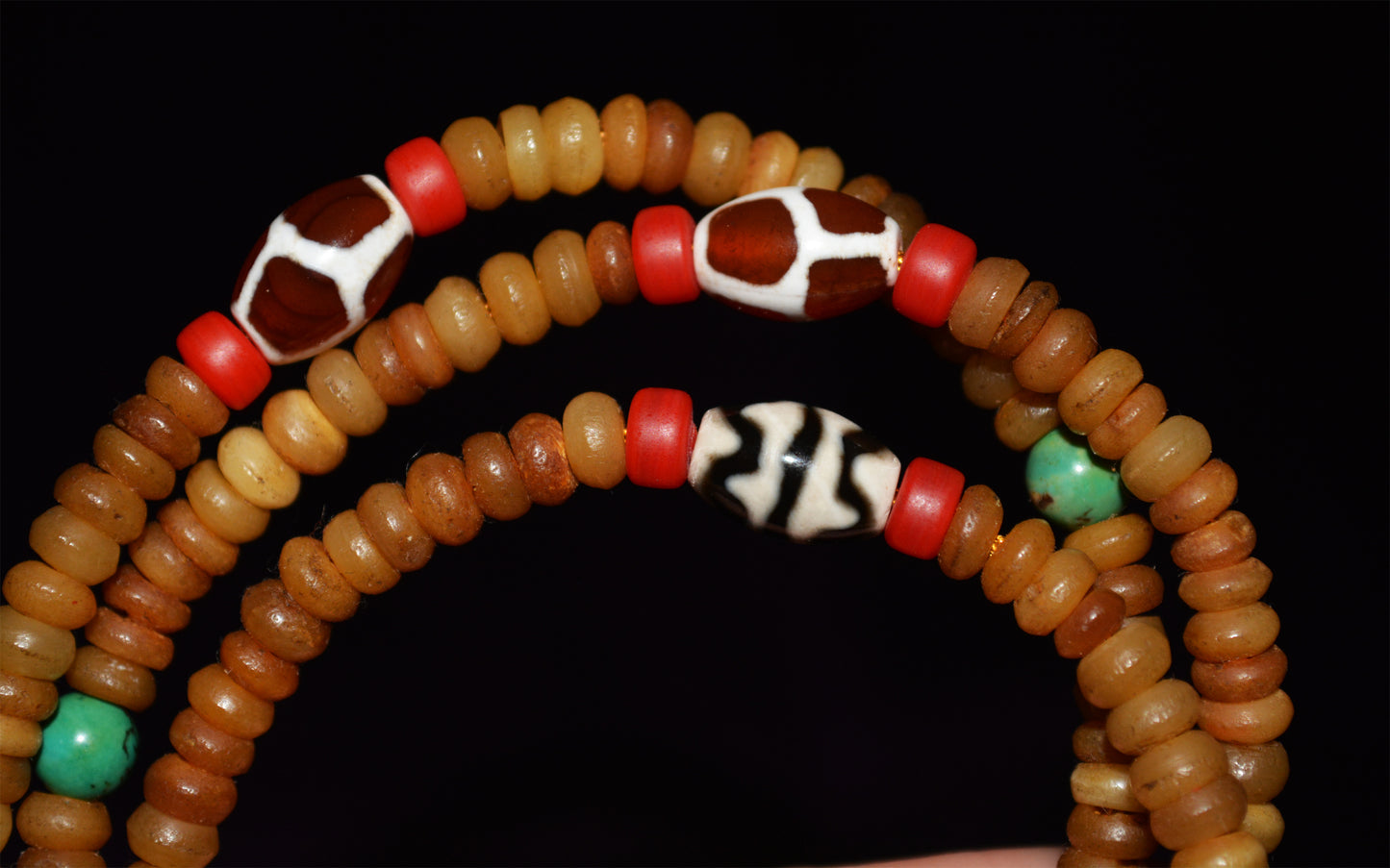 Real Tibetan Old Antique Kapala Bone Mala Prayer Beads Bracelet Rosary Himalaya Genuine 108 Buddhism Worry Necklace Amulet