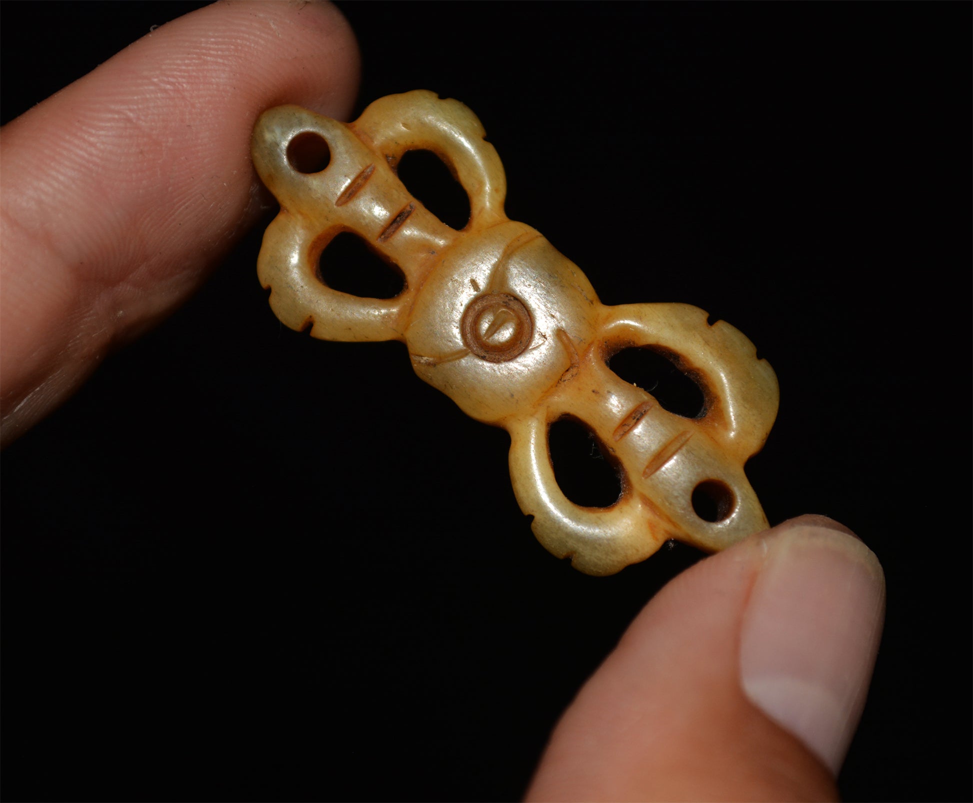 Real Tibetan Old Antique Kapala Bone Vajra Pendant Amulet Dorje Himalayas Genuine Mala Prayer Beads Talisman Phurba