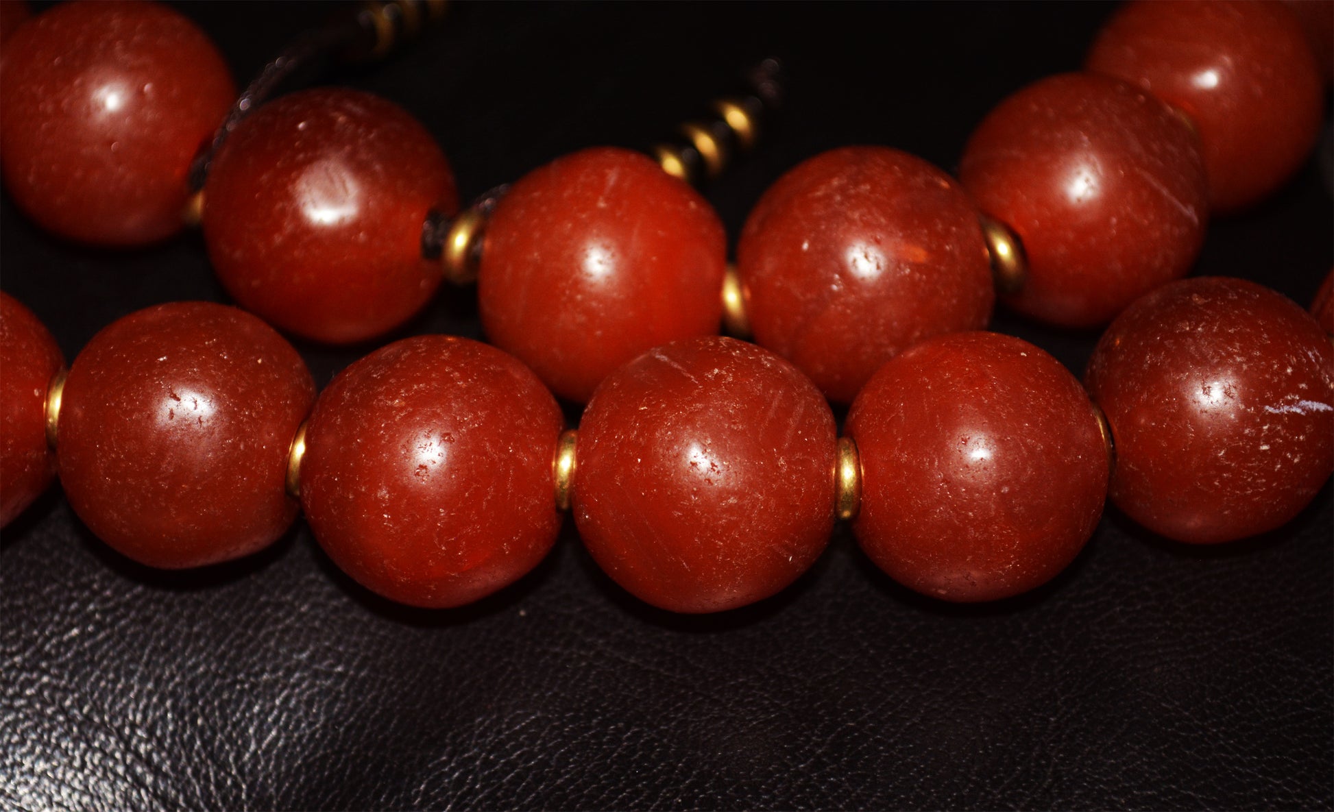 Real Tibetan Old Antique Nanhong Pema Raka Agate Mala Prayer Beads Rosary Carnelian Himalaya Genuine Worry Amulet 20mm