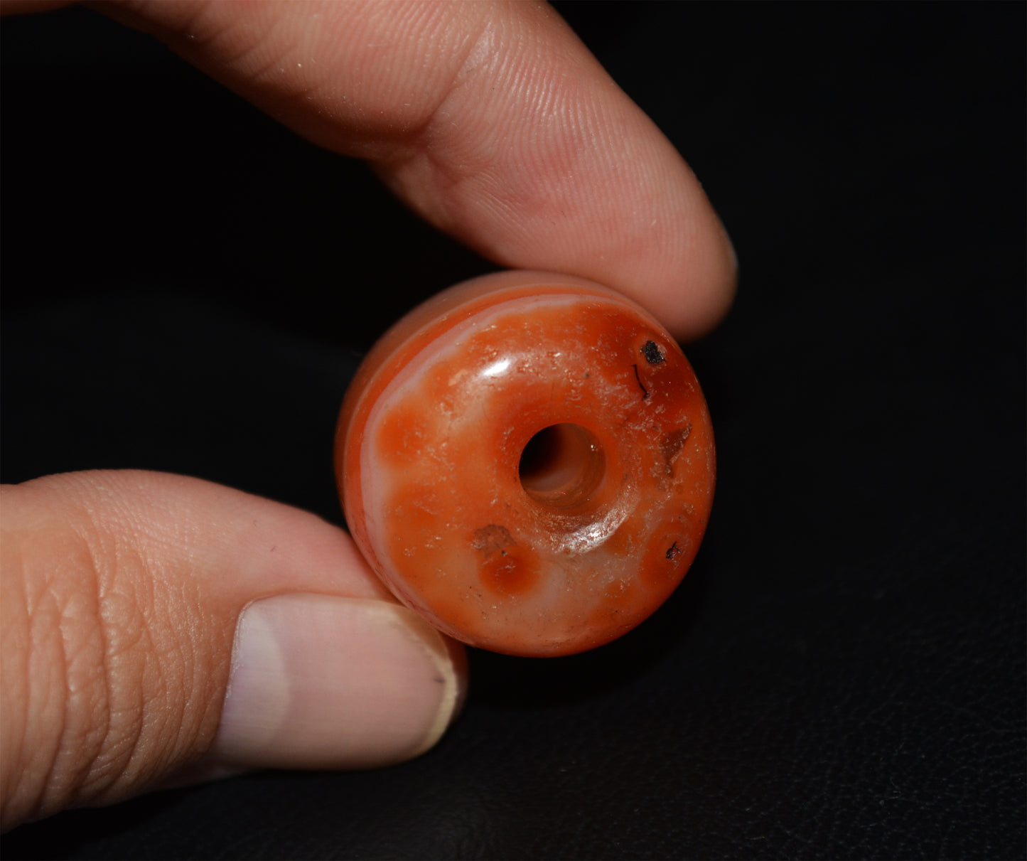 Real Tibetan Old Antique Pema Raka Agate Bead Himalayan Nanhong Carnelian Pendant Genuine Amulet