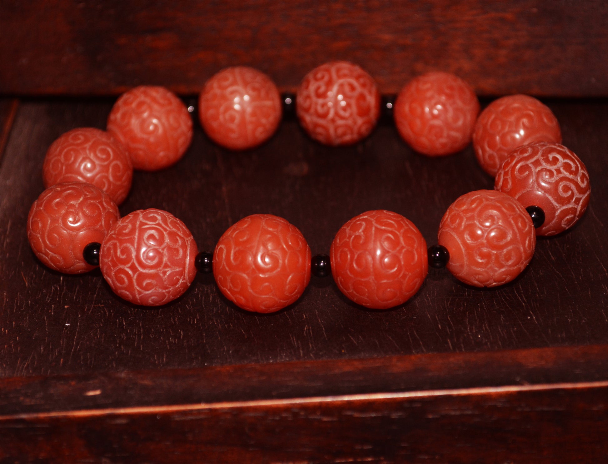 Real Tibetan Old Antique Pema Raka Agate Bracelet Nanhong Mala Prayer Beads Carnelian Rosary Himalaya Genuine Worry Amulet