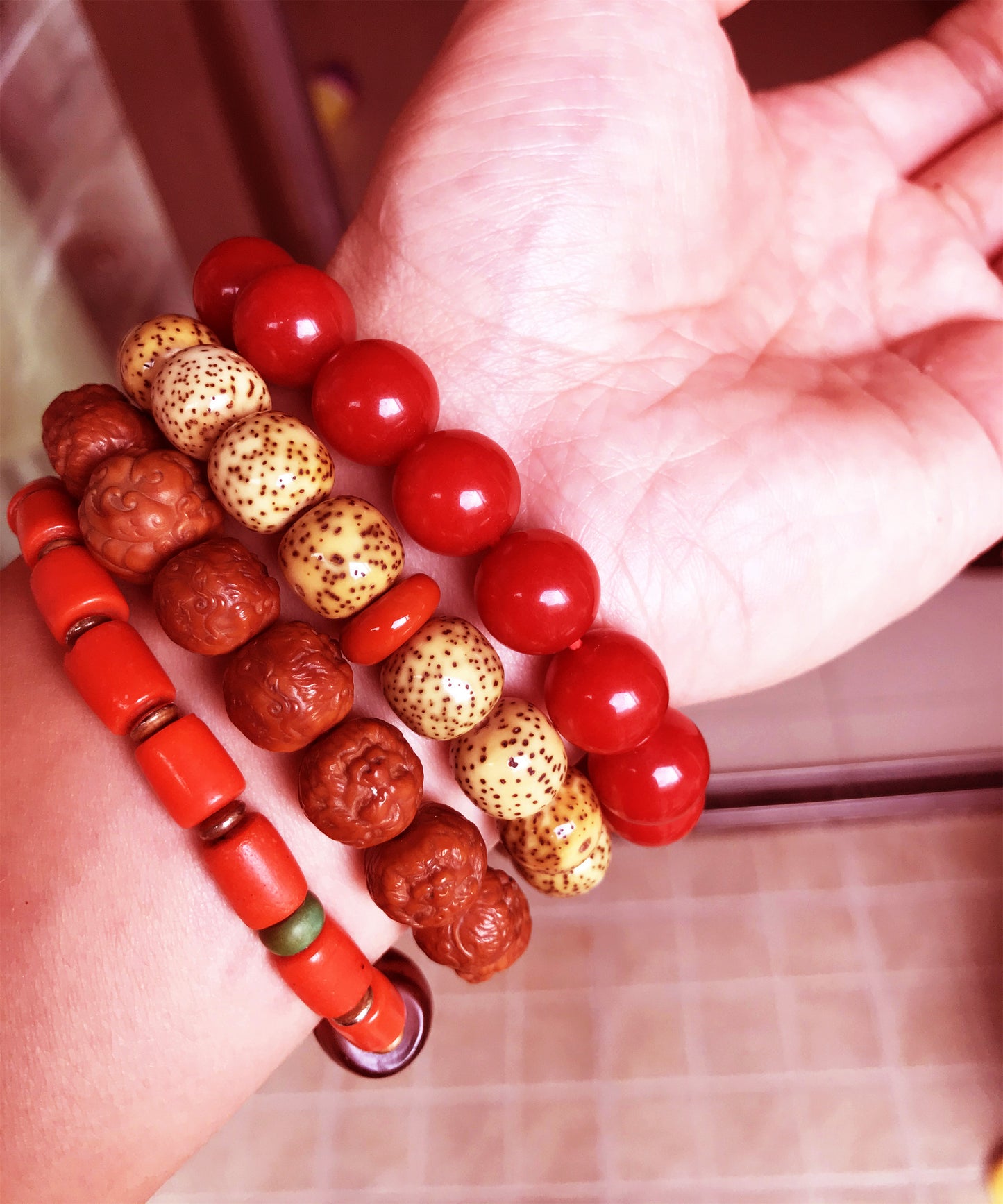 Real Tibetan Pema Raka Agate Bracelet Mala Prayer Beads Nanhong Carnelian Rosary Himalaya Genuine Worry Amulet