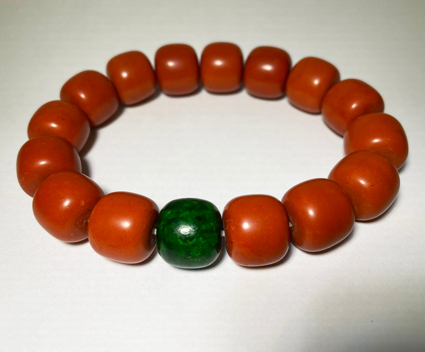 Real Tibetan Old Antique Red Coral Bracelet Mala Prayer Beads Natural Himalaya Rosary