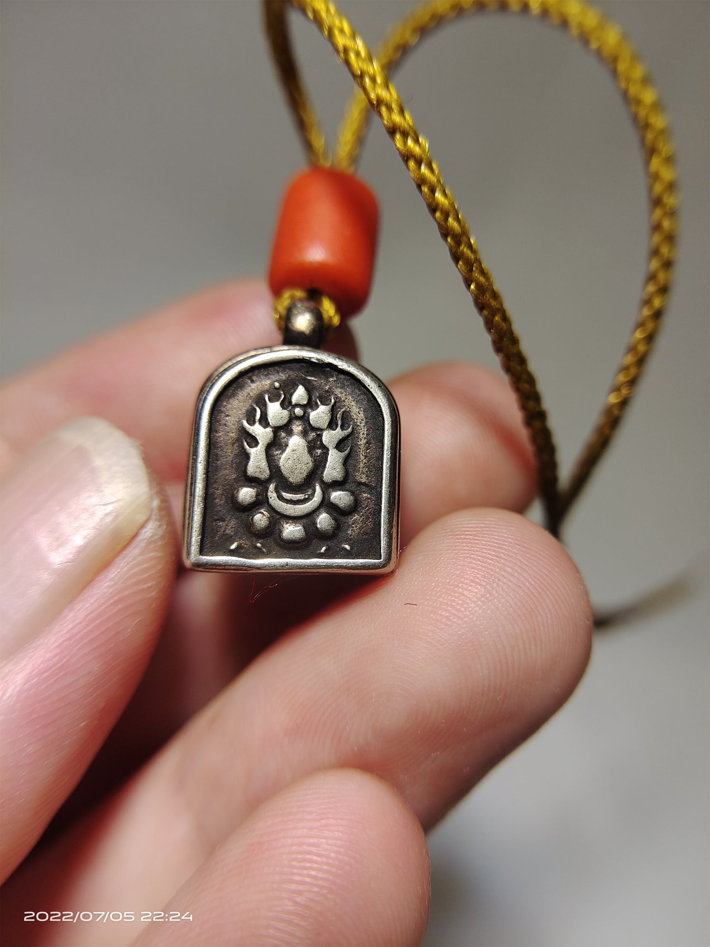 Real Tibetan Old Antique Silver Gau Prayer Box Ghau Niche Pendant Shrine Himalaya Amulet Talisman