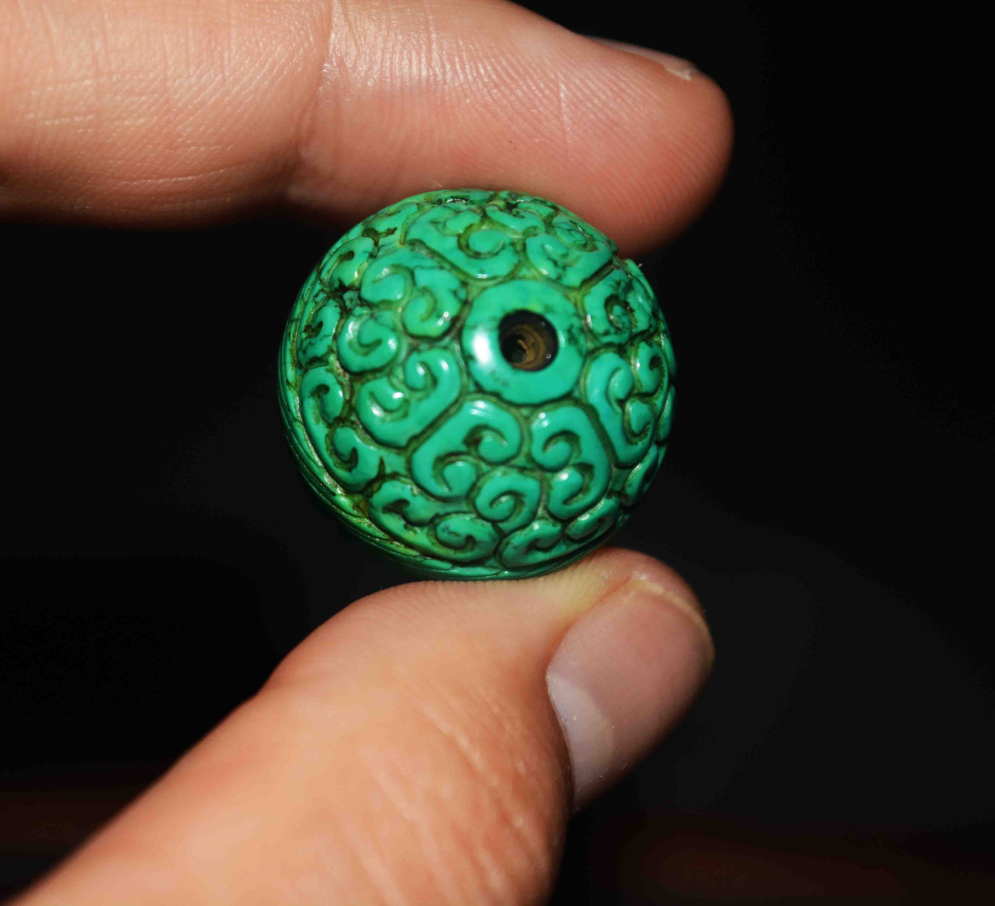 Real Tibetan Old Antique Turquoise Bead Pendant Bracelet Amulet Genuine Himalaya Talisman