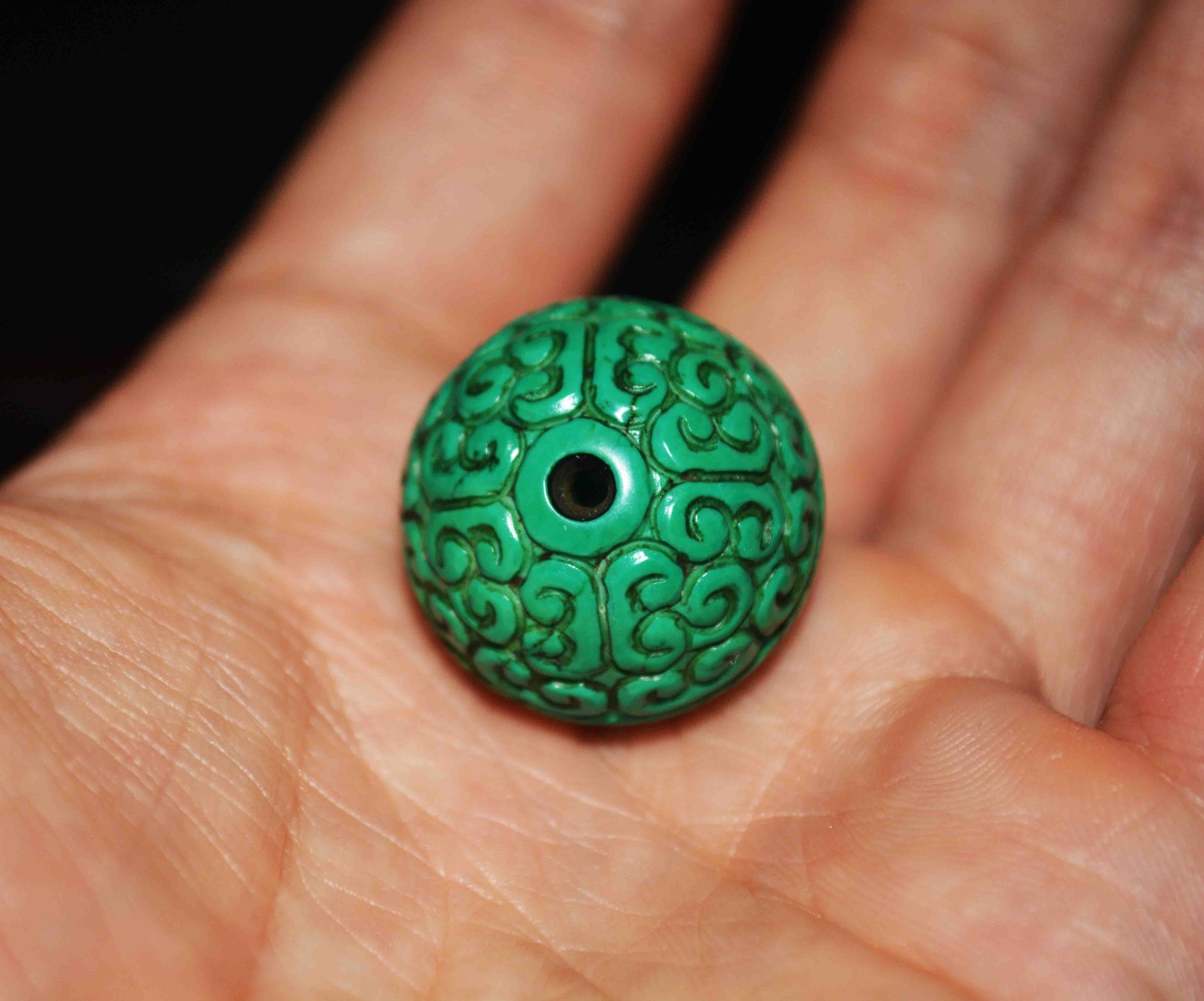 Real Tibetan Old Antique Turquoise Bead Pendant Bracelet Amulet Genuine Himalaya Talisman