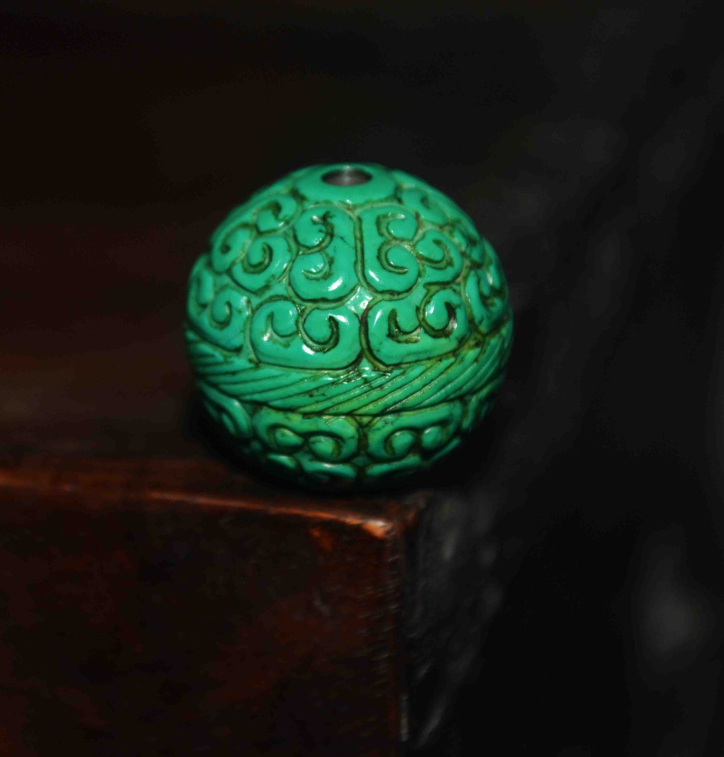 Real Tibetan Old Antique Turquoise Bead Pendant Bracelet Amulet Genuine Himalaya Talisman