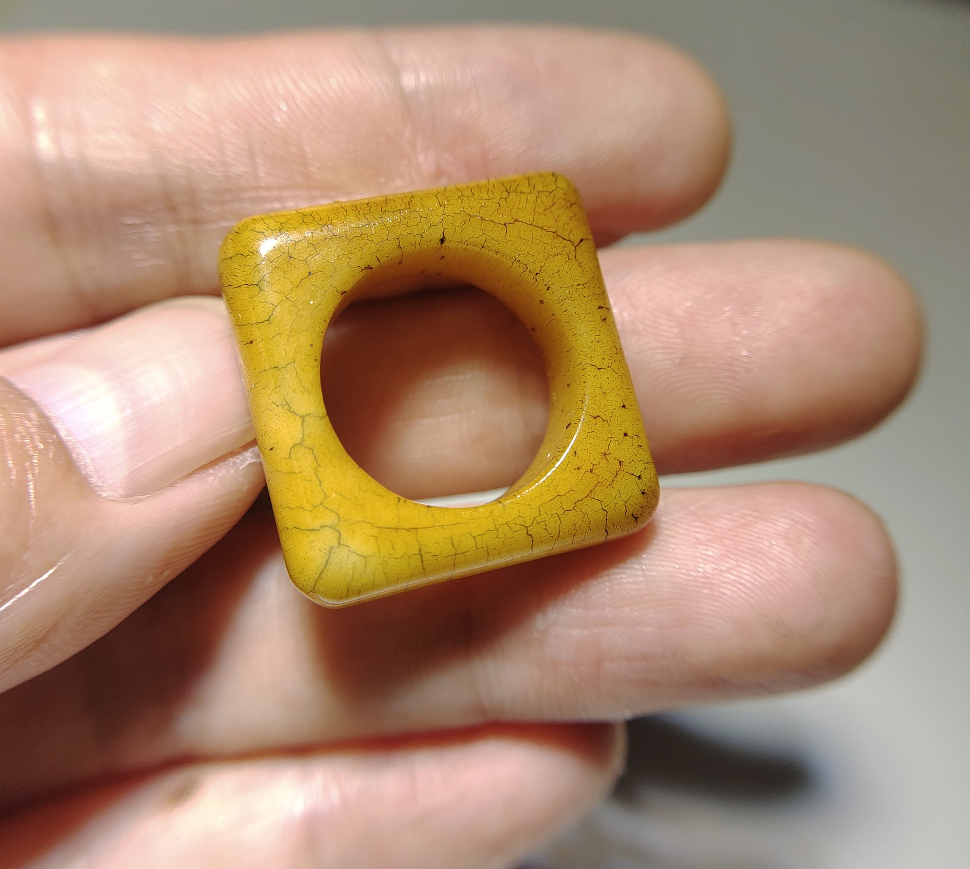 Real Tibetan Old Antique Yak Bone Pendant Ring Amulet Mala Prayer Kapala Bead Doughnut Lucky Talisman Donut