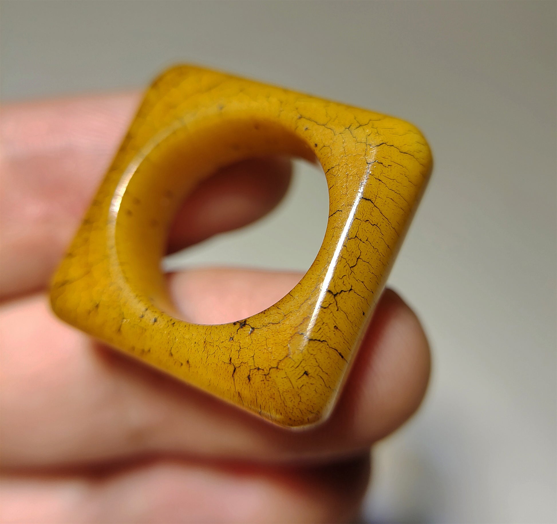 Real Tibetan Old Antique Yak Bone Pendant Ring Amulet Mala Prayer Kapala Bead Doughnut Lucky Talisman Donut